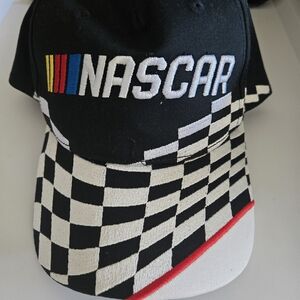 Nascar Hat with Checkered Pattern